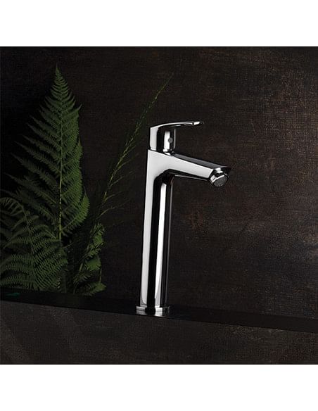 Rubinetto Miscelatore monoforo per lavabo alto serie Lucente Jacuzzi senza scarico 0LU00493JA00 cromato - Climaway