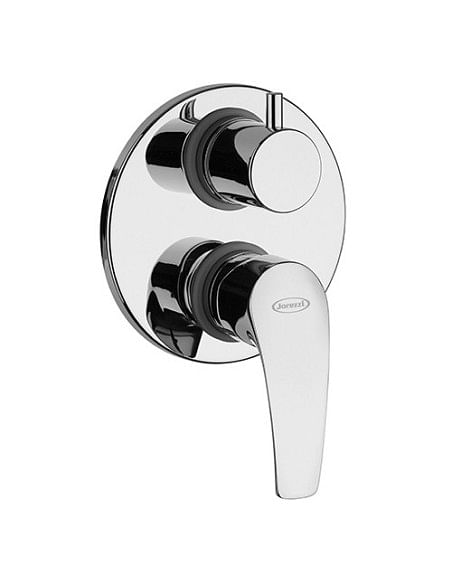 Miscelatore Jacuzzi incasso per doccia serie Lucente con deviatore rotativo a 2 uscite 0LU00400JA00 cromato - Climaway