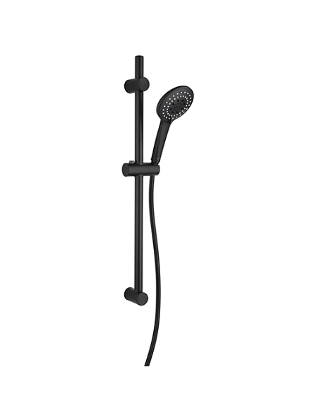 Saliscendi Jacuzzi serie Zeus con portasapone e doccia anticalcare 0ZUYO900JA00 nero opaco - Climaway