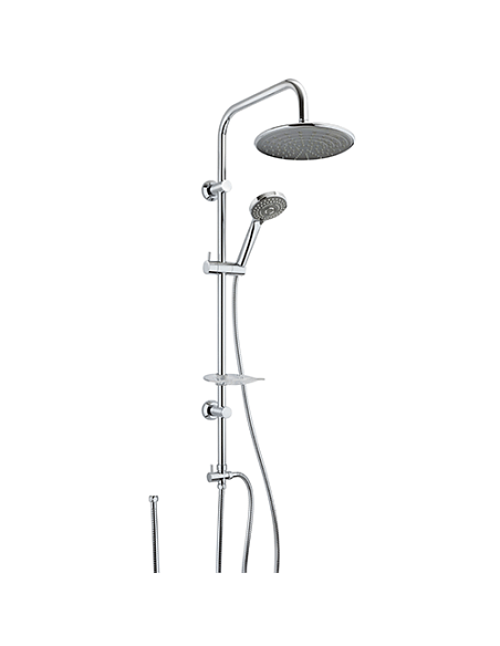 Colonna doccia Jacuzzi serie Easy regolabile a fori esistenti con deviatore meccanico 0EA00846JA00 - Climaway