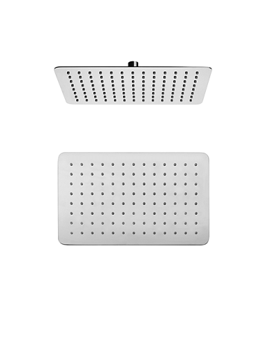 Soffione Jacuzzi Quadro in acciaio inox ultrapiatto 300x200 mm art. 1811059JA00 - Climaway