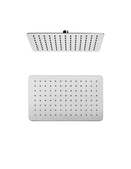 Soffione Jacuzzi Quadro in acciaio inox ultrapiatto 300x200 mm art. 1811059JA00 - Climaway