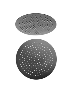 Soffione Jacuzzi tondo in acciaio inox ultrapiatto diametro 300mm art. 1811053JAYO nero opaco - Climaway