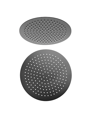 Soffione Jacuzzi tondo in acciaio inox ultrapiatto diametro 200mm art. 1811051JAYO nero opaco - Climaway