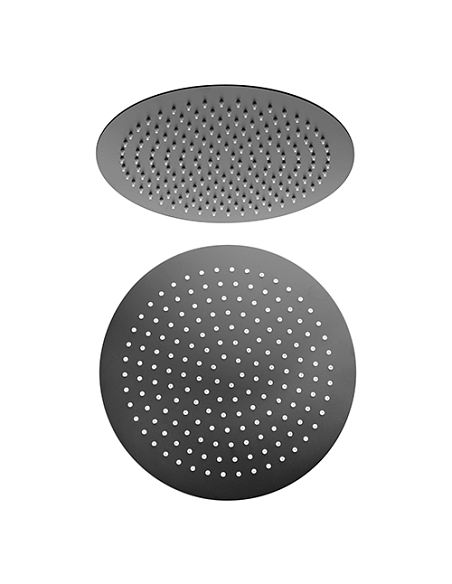 Soffione Jacuzzi tondo in acciaio inox ultrapiatto diametro 200mm art. 1811051JAYO nero opaco - Climaway
