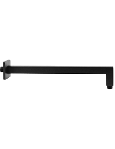 Braccio doccia Jacuzzi a parete lunghezza 400mm sezione quadra 25x25mm art. 1111009JAYO nero opaco - Climaway