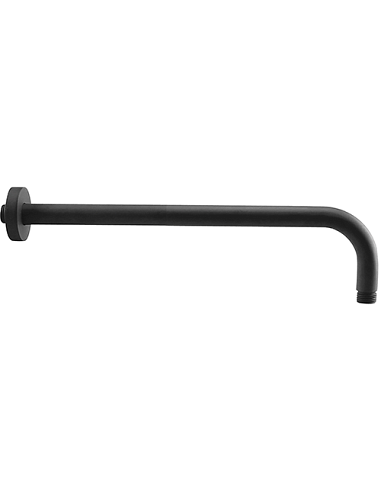 Braccio doccia Jacuzzi tondo a parete lunghezza 400mm diam. 22 mm art. 1111073JAYO nero opaco - Climaway