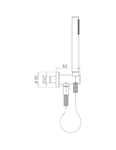 Kit doccia Jacuzzi tondo con doccino e presa acqua art. 0KC00901JA00 cromato - Climaway 2