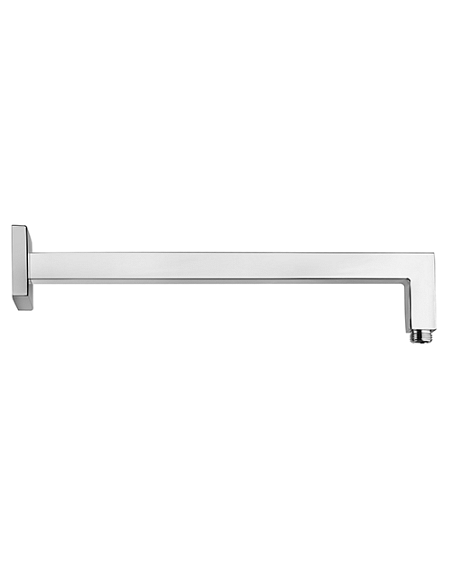 Set soffione doccia quadro Jacuzzi da 30 cm in acciaio inox ultrapiatto e braccio doccia quadro da 40 cm cromato - Climaway