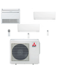 Climatizzatore Condizionatore Mitsubishi Pavimento Serie M MFZ-KT + parete MSZ-AY Trial Split Inverter 12000 + 12000 + 12000 ...