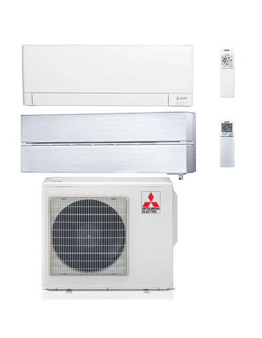 Climatizzatore Condizionatore Mitsubishi MSZ-AY + Kirigamine Style Bianco Perla Wifi R32 Dual Split Inverter 9000 + 18000 BTU...