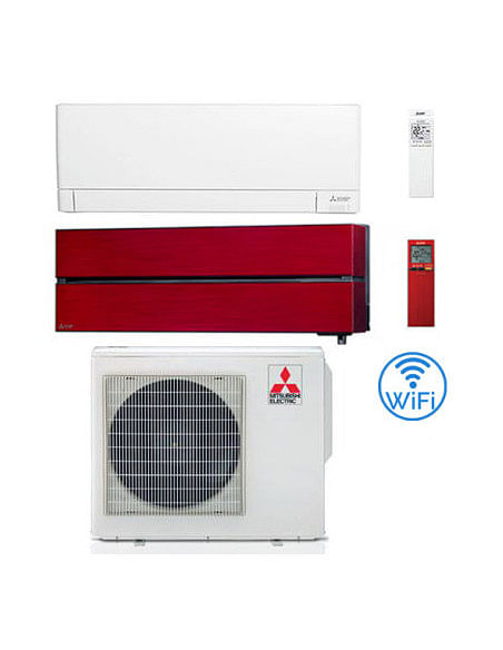 Climatizzatore Condizionatore Mitsubishi MSZ-AY + Kirigamine Style Rosso Wifi R32 Dual Split Inverter 9000 + 18000 BTU con U....