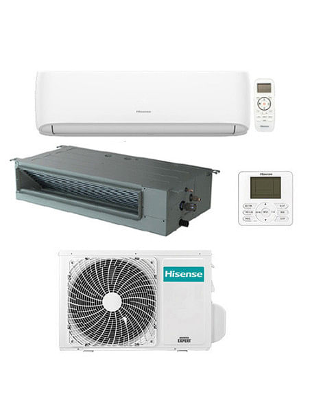 Climatizzatore Condizionatore Hisense Hi comfort più Canalizzato R32 Dual Split Inverter 7000 + 9000 con U.E. 2AMW42U4RGC NOV...
