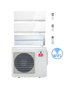 Climatizzatore Condizionatore Mitsubishi Kirigamine Zen Bianco + Kirigamine Style Bianco Perla Wifi Trial Split Inverter 7000...
