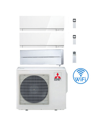 Climatizzatore Condizionatore Mitsubishi Kirigamine Zen Bianco + Kirigamine Style Bianco Perla Wifi Trial Split Inverter 7000...