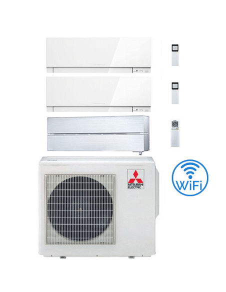 Climatizzatore Condizionatore Mitsubishi Kirigamine Zen Bianco + Kirigamine Style Bianco Perla Wifi Trial Split Inverter 7000...