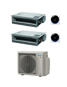 Climatizzatore GARANZIA ITALIA Daikin Canalizzabile Serie FDXM-F9 R32 Dual Split Inverter 12000 + 18000 BTU con U.E. 2MXM68A9...