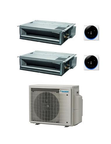 Climatizzatore GARANZIA ITALIA Daikin Canalizzabile Serie FDXM-F9 R32 Dual Split Inverter 12000 + 18000 BTU con U.E. 2MXM68A9...