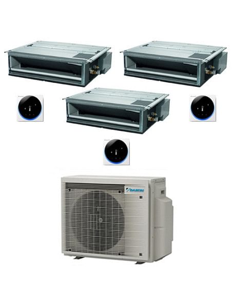 Climatizzatore GARANZIA ITALIA Daikin Canalizzabile Serie FDXM-F9 R32 Trial Split Inverter 12000 + 12000 + 12000 BTU con U.E....