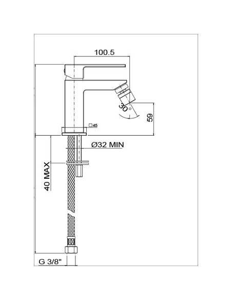 Set Rubinetti Jacuzzi per lavabo a parete e bidet senza scarico e vasca serie Twinkle cromato - Climaway