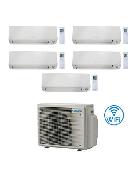 Climatizzatore GARANZIA ITALIA Daikin Perfera All Seasons Wifi Penta Split Inverter 7000 + 9000 + 9000 + 9000 + 18000 BTU con...