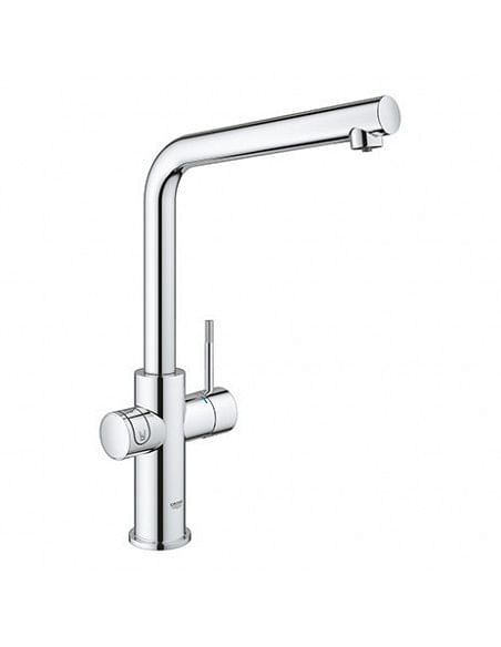 Grohe Blue Home miscelatore monocomando per lavello con sistema filtrante dell'acqua con refrigeratore bocca a L 31454001 - C...