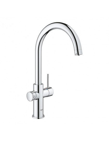 Grohe Blue Home miscelatore monocomando per lavello con sistema filtrante dell'acqua con refrigeratore bocca a C 31455001 - C...