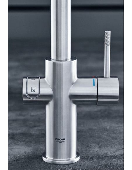 Grohe Blue Home miscelatore monocomando per lavello con sistema filtrante dell'acqua con refrigeratore bocca a C 31455001 - C...