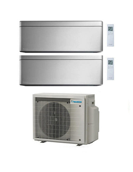 Climatizzatore GARANZIA ITALIA Daikin Stylish Silver WiFi Dual Split Inverter 12000 + 18000 BTU con U.E. 2MXM50A9 Classe A+++...