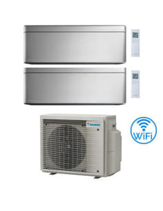 Climatizzatore GARANZIA ITALIA Daikin Stylish Silver WiFi Dual Split Inverter 9000 + 15000 BTU con U.E. 2MXM50A9 Classe A+++/...