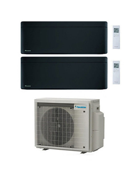 Climatizzatore GARANZIA ITALIA Inverter Daikin Stylish Total Black Wifi Dual Split 9000 + 9000 BTU con U.E. 2MXM40A9 Classe A...