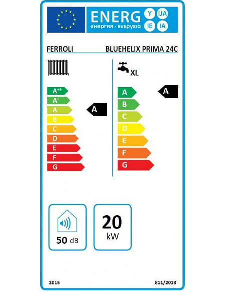 Caldaia Ferroli Bluehelix Prima 24C Murale a condensazione a gas metano o GPL - Climaway