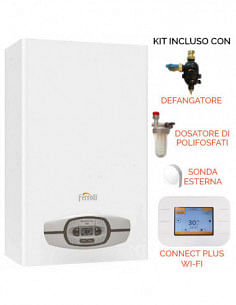 Caldaia Ferroli Bluehelix Top RRT 28C Murale a condensazione a gas metano o GPL con kit accessori - Climaway