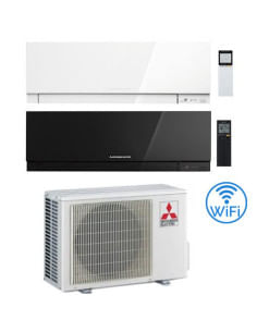 Climatizzatore Condizionatore Mitsubishi Kirigamine Zen Wifi Bianco + Nero Dual Split Inverter 9000 + 9000 BTU con U.E. MXZ-3...
