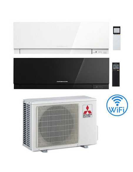 Climatizzatore Condizionatore Mitsubishi Kirigamine Zen Wifi Bianco + Nero Dual Split Inverter 9000 + 9000 BTU con U.E. MXZ-3...