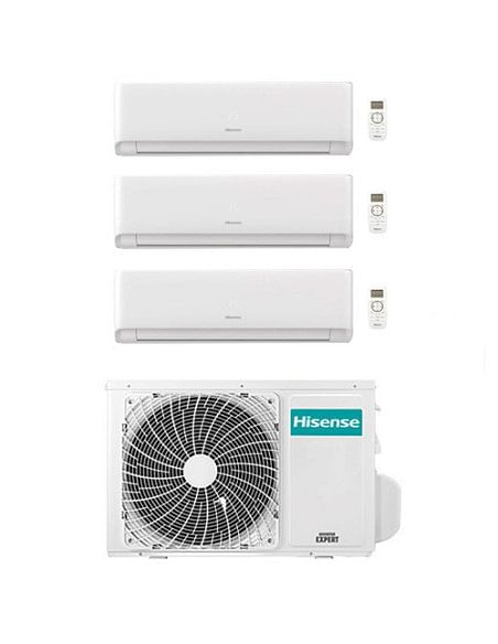 Climatizzatore Condizionatore Inverter Hisense Energy Ultra Ecosense Wifi R32 Trial Split 7000 + 7000 + 7000 BTU con U.E. 3AM...