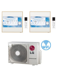 Climatizzatore Condizionatore LG Artcool Gallery LCD R32 Dual Split Inverter 9000 + 9000 BTU con U.E. MU2R17 NOVITÁ Classe A+...