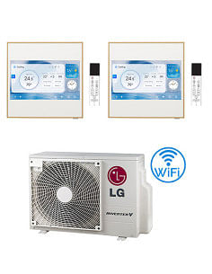 Climatizzatore Condizionatore LG Artcool Gallery LCD R32 Dual Split Inverter 9000 + 12000 BTU con U.E. MU2R15 NOVITÁ Classe A...
