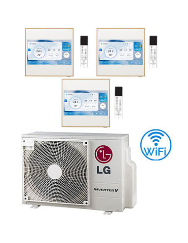 Climatizzatore Condizionatore LG Artcool Gallery LCD R32 Trial Split Inverter 9000 + 9000 + 9000 BTU con U.E. MU3R19 NOVITÁ C...