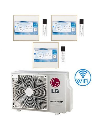 Climatizzatore Condizionatore LG Artcool Gallery LCD R32 Trial Split Inverter 9000 + 9000 + 12000 BTU con U.E. MU3R19 NOVITÁ ...
