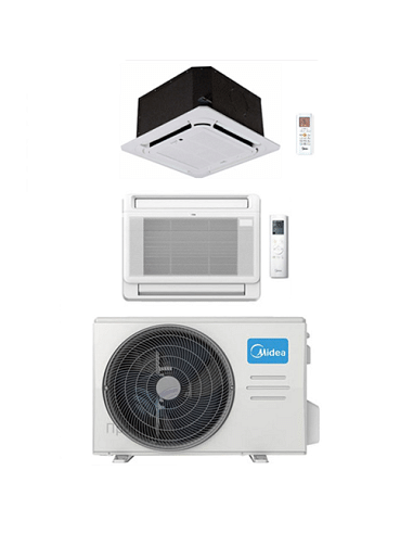 Climatizzatore Condizionatore Midea Console + Cassetta Dual 9000 + 12000 BTU con U.E. M2OE-18HFN8-Q INVERTER Classe A++/A+ R3...