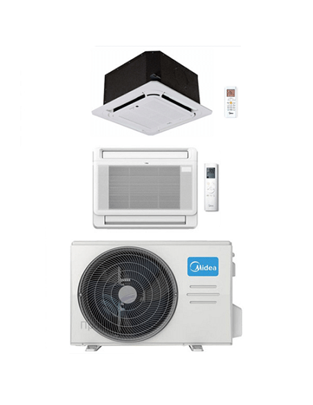 Climatizzatore Condizionatore Midea Console + Cassetta Dual 9000 + 12000 BTU con U.E. M2OE-18HFN8-Q INVERTER Classe A++/A+ R3...