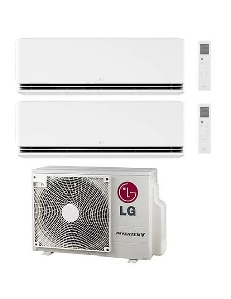 Climatizzatore Condizionatore LG Dualcool Premium R32 Wifi Dual Split Dual Inverter 12000 + 12000 BTU con U.E. MU2R17 NOVITÁ ...