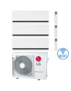Climatizzatore Condizionatore LG Dualcool Premium R32 Wifi Trial Split Dual Inverter 9000 + 9000 + 9000 BTU con U.E. MU3R19 N...