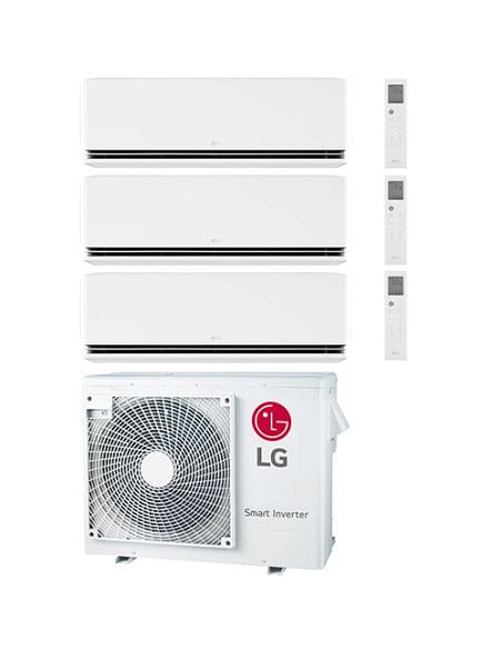 Climatizzatore Condizionatore LG Dualcool Premium R32 Wifi Trial Split Dual Inverter 9000 + 9000 + 9000 BTU con U.E. MU3R19 N...