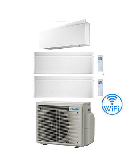 Climatizzatore GARANZIA ITALIA Daikin Stylish Bianco + Emura WiFi Trial Split Inverter 7000 + 7000 + 12000 BTU con U.E. 3MXM5...