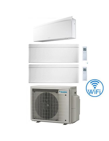 Climatizzatore GARANZIA ITALIA Daikin Stylish Bianco + Emura WiFi Trial Split Inverter 7000 + 7000 + 12000 BTU con U.E. 3MXM6...