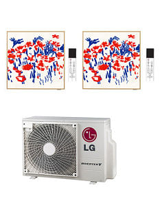 Climatizzatore Condizionatore LG Artcool Gallery PHOTO R32 Dual Split Inverter 9000 + 12000 BTU con U.E. MU3R19 NOVITÁ Classe... 2