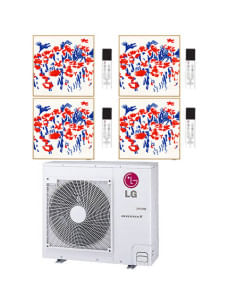 Climatizzatore Condizionatore LG Artcool Gallery PHOTO R32 Quadri Split Inverter 9000 + 9000 + 9000 + 12000 BTU con U.E. MU5R... 2