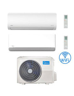Climatizzatore Condizionatore Midea Xtreme WiFi + Breezeless E R32 Dual Split 9000 + 18000 BTU con U.E. M2OE-18HFN8-Q INVERTE...